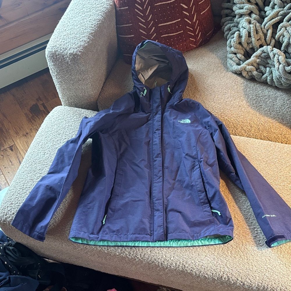 The North Face Women’s Purple and Blue Raincoat